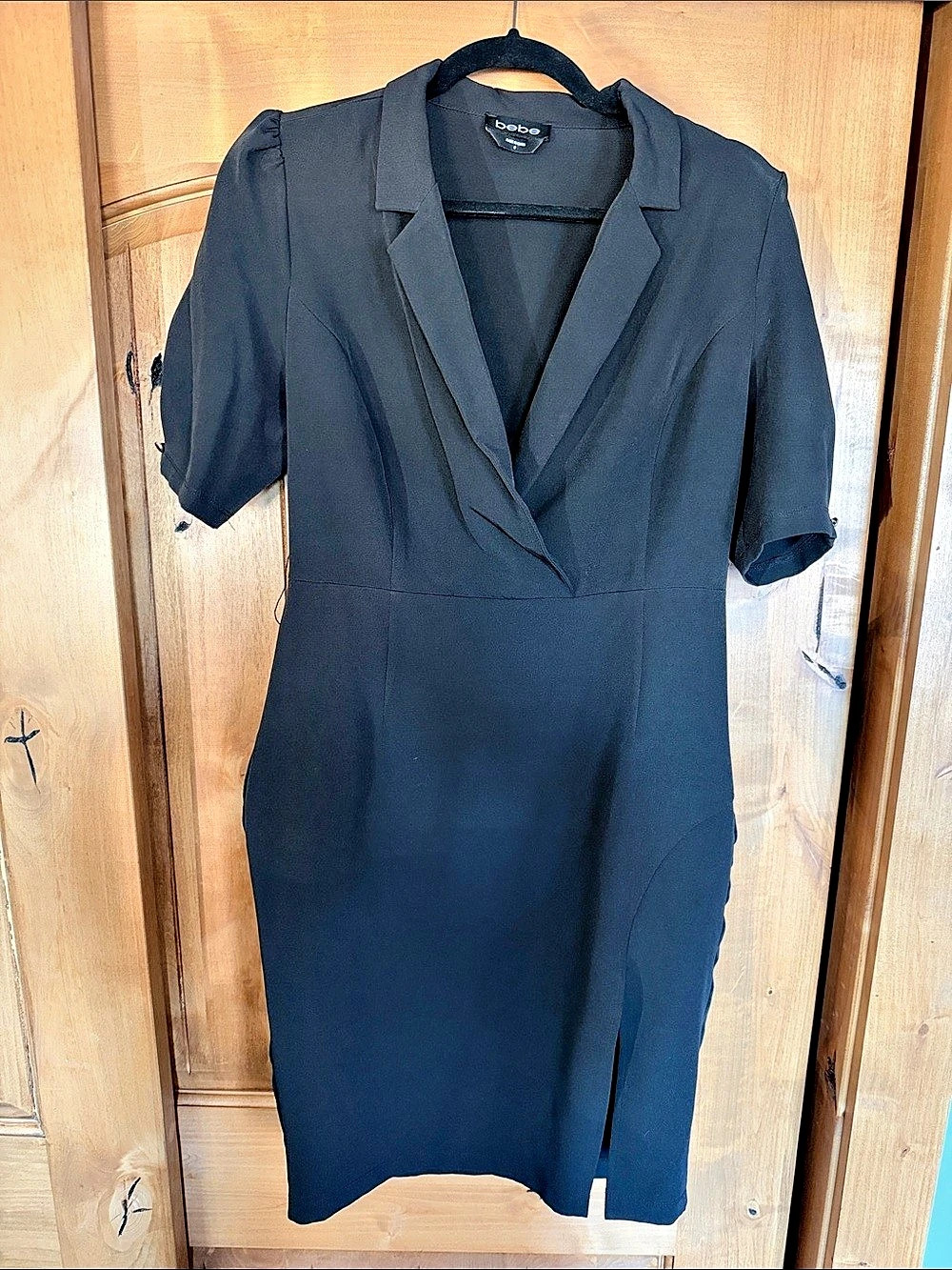 bebe Black Short Sleeve Jumpsuit